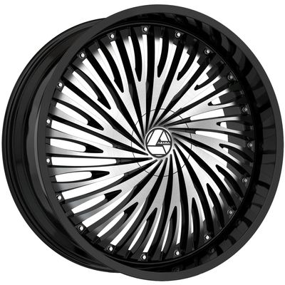 Azara Aza-526 Wheel - 20x8.5 5x108 & 5x114.3 Gloss Black & Machined 35mm - FREE T-SHIRT INCLUDED!
