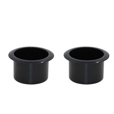 MotorCart Basics 2-Piece Universal Cup Holder (Black, ABS Plastic, 70mm & 85mm Diameter)