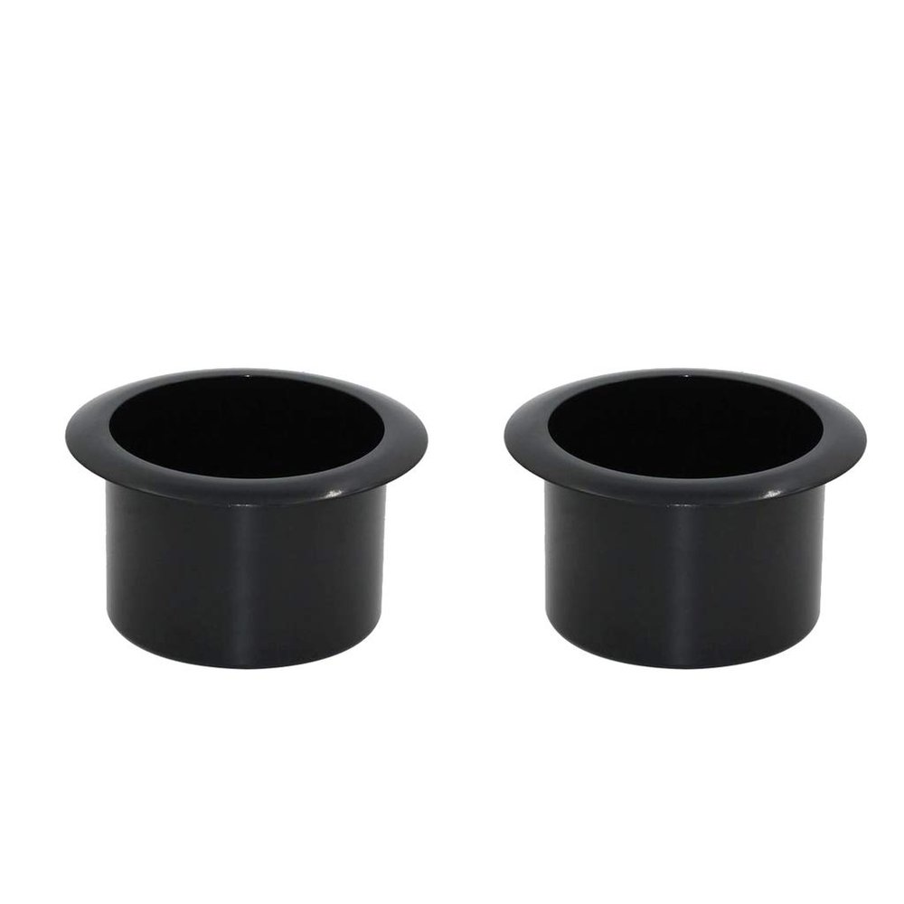 MotorCart Basics 2-Piece Universal Cup Holder (Black, ABS Plastic, 70mm & 85mm Diameter)