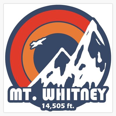 Mt. Whitney Sun Eagle Window Water Bottle Bumper Sticker Decal 5"