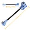 Elecan 30 Amp to 50 Amp RV Adapter Cord 1 Ft, NEMA TT-30P to 14-50R Power Converter Plug for RV Camper Trailer Outdoor, STW 10/3 AWG 125V 3750W,Handle Grip,Tight Fit,ETL-Blue-12 Inch view 4