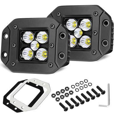 OFFROADTOWN 5 Inch 100W Flush Mount LED Cubes Offroad Reverse Fog Lights