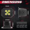 OFFROADTOWN 5 Inch 100W Flush Mount LED Cubes Offroad Reverse Fog Lights view 2