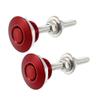 ACROPIX Red Bumper Quick Release Lock Latch Aluminum Alloy Hood Pin Lock Push Button Bonnet - Pack of 2 view 1
