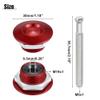 ACROPIX Red Bumper Quick Release Lock Latch Aluminum Alloy Hood Pin Lock Push Button Bonnet - Pack of 2 view 4