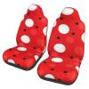 Dwrepo red White Polka dot Print Car Seat Covers Washable Car Front Seat Covers Set of 2 Universal Auto Front Seats Protector Interior Covers Fits for Car Auto Accessories view 1