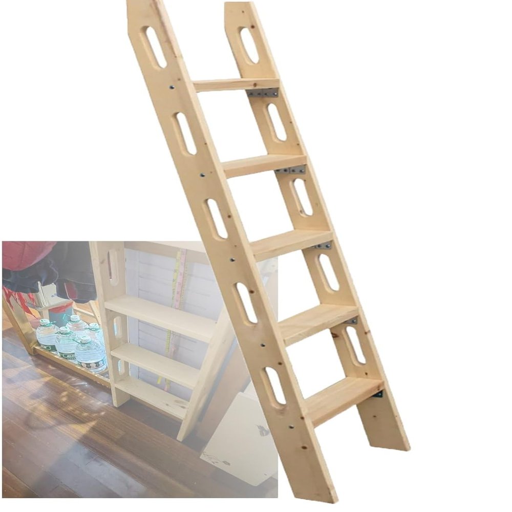 BXKCFYBSQ Bunk Bed Ladder/Durable Bunk Bed Ladder/Replacement Ladder, Universal Space Saving RV Ladder with Hook Bracket and Non-Slip Feet (Size : 150cm(59in))