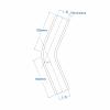 JOIUYOLJ 45 degree elbow Silicone Hose Coupler ID 2 3/8" inch60mmfor Universal Turbo Intercooler Direct Air Intake Pipe Reinforced 4-Ply 5.4mm (45-ID60) view 2