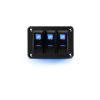 MIIGII 3 Gang Rocker Switch Panel with 5 Pin On Off Toggle Switch 12V/ 20A 10A/ 24V, Waterproof Aluminum Switche Bracket for Car Truck Marine Boat RV view 1