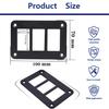 MIIGII 3 Gang Rocker Switch Panel with 5 Pin On Off Toggle Switch 12V/ 20A 10A/ 24V, Waterproof Aluminum Switche Bracket for Car Truck Marine Boat RV view 2