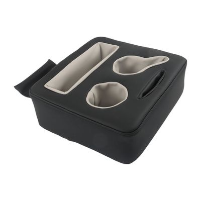 munirater Black Couch Cup Holder Tray Double Cup Holder for Sofa Storage Organizer Replacement for Car Backseat Bed Yacht 3.54-3.94In Wide