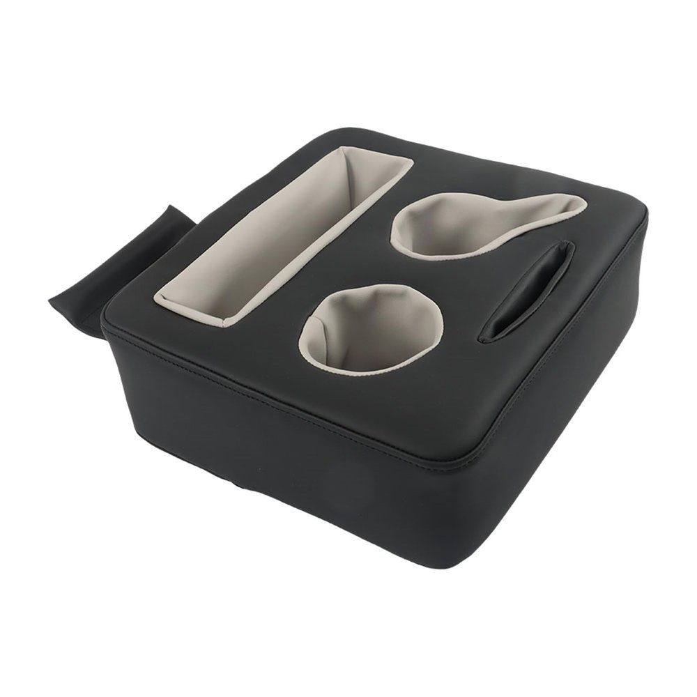 munirater Black Couch Cup Holder Tray Double Cup Holder for Sofa Storage Organizer Replacement for Car Backseat Bed Yacht 3.54-3.94In Wide