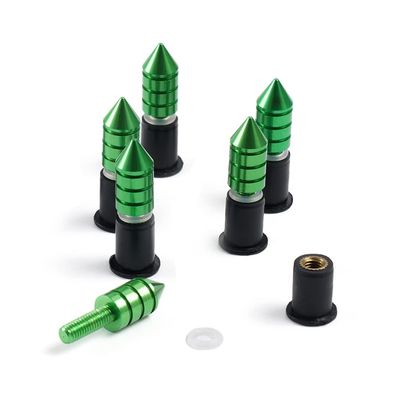 Spike Bolts Windscreen Fairings Bolts Clips Windshield Bolts Screw Mounting Hardware Nut For Honda CBR600RR F5 2003 2004 2005 2006 2007 2008 Motorcycle Bolt Clip Kit Mounting Hardware Nut (Green)