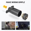 MECMO (2-Pack) RV 7 Pin Trailer Plug Splice-in Replacement Trailer Side Male End 7 Way Round RV-Style Trailer Light Wiring Harness Connector, Heavy Duty 7 Prong Trailer Towing Plug for RV Boat Trailer view 4