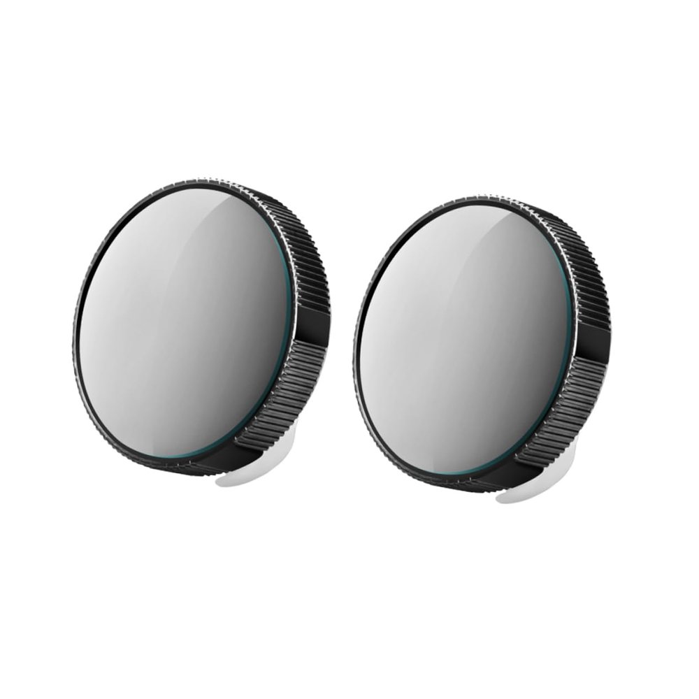 FAVOMOTO 2pcs Mirror Wide Angle Rear View Mirror for Safe Driving Easy Installation Vehicle Accessory Black