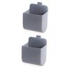 FAVOMOTO 2pcs Car Vent Storage Organizer Case Leather Cellphone Holder for Auto Grey Compact Design for Easy Installation for Phones Pens and More view 1