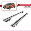accessorypart Compatible with Renault Captur II 2019-2024 Roof Racks Hook Cross Bar Car Top Luggage Carrier Rails with Locks Alu Grey view 4