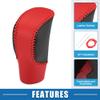 A ABSOPRO Gear Shifting Knob Cover Automatic Transmission Lever Trim for Honda HR-V 2023 2024 Faux Leather Red view 4