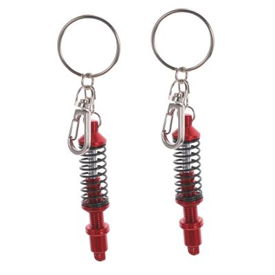 SOESFOUFU 2pcs Keychain Pendant Durable Auto Part Model Key Holder Ring Spring Design for Car Lovers Easy to Use and Reliable Key Hanging Accessories