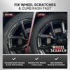 Wheel Scratch Fix Gloss Black Magic Car Scratch Remover Pen - Alloy Wheel Touch Up Paint Pen for Cars, Curb Rash Removal with Fast-Drying & Long-Lasting OEM Finish, Vehicles Rim Repair Paint for Chip (Universal Gloss Black Wheel Paint (Pen Only)) view 2