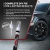 Wheel Scratch Fix Gloss Black Magic Car Scratch Remover Pen - Alloy Wheel Touch Up Paint Pen for Cars, Curb Rash Removal with Fast-Drying & Long-Lasting OEM Finish, Vehicles Rim Repair Paint for Chip (Universal Gloss Black Wheel Paint (Pen Only)) view 4