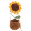 Xmas Knit Sunflower Hanging Ornament for Car Rearview Mirror view 2