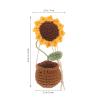 Xmas Knit Sunflower Hanging Ornament for Car Rearview Mirror view 3