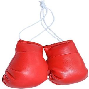 Mini Boxing Gloves Hang Mini Boxing Gloves for Car Mirror Keychain Ornament Car Decoration Accessories for Men and Women (Red)