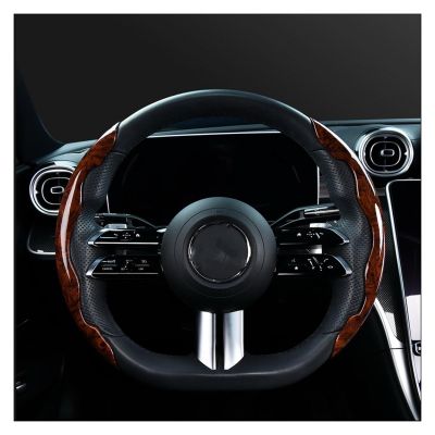 Car Steering Wheel Cover for Car Steering Wheel Cover Mahogany Grain Car Accessories Comfortable Feel Easy to Install (Color : 1#)