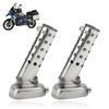 2 Pcs Motorcycle Exhaust Silencer, 56mm Universal Motorcycle Exhaust Pipe Muffler Silencer Baffle Noise Eliminator for ATV Scooter Motorbike Pit Dirt Bike Muffler Replacement, Silver view 1
