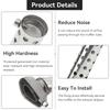 2 Pcs Motorcycle Exhaust Silencer, 56mm Universal Motorcycle Exhaust Pipe Muffler Silencer Baffle Noise Eliminator for ATV Scooter Motorbike Pit Dirt Bike Muffler Replacement, Silver view 3