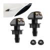 Karlass Car Front Windshield Washer Nozzle, Front Windshield Wiper Nozzle Spray Sub Assembly, Automotive Replacement Durable Adjustable Spray Jet Kit 2Pcs Car Wiper Washer Sprayer view 1