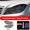 JCAKES Car Headlight Protective Film Transparent Smoked Black TPU Sticker for Mercedes Benz C Class W204 W205 C63 AMG A205 C205 S205 2011-Present view 3