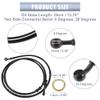 X AUTOHAUX 165cm 64.96" Motorcycle Braided Brake Clutch Oil Hoses Line Pipe Clutch Throttle Gas Line Fuel Pipe Black for ATV Dirt Bike view 4