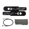 FTD Customs 2006-2009 Swingarm Extensions Black Engraved - Made in USA (Extensions, Chain, and Brake Line) view 1