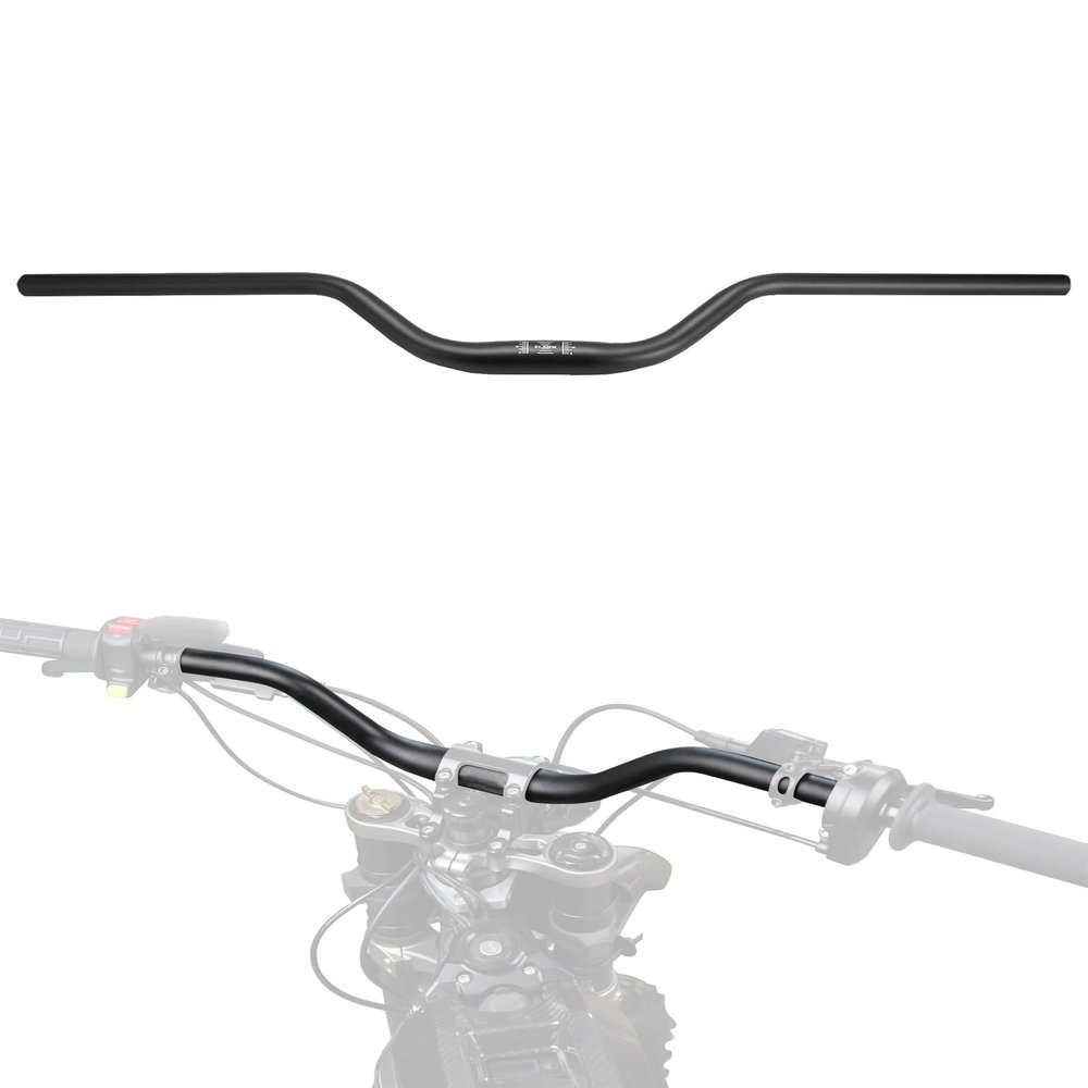BAOUFF 7/8" Riser Handlebar for Electric Dirt Bike,4MM Thickness 7075 Aluminum 31.8MM and 22MM Tall Bar for Surron Light Bee S and X/Talaria Sting MX3 and R MX4/E Ride Pro S SS SR-Black