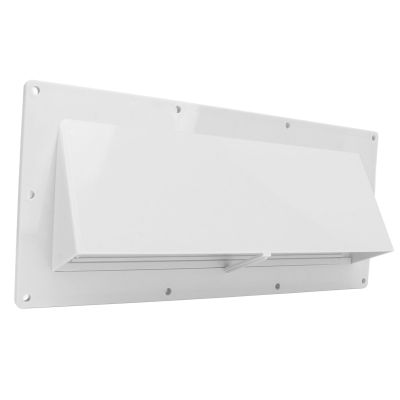 RV Range Hood, RV Vent Cover White Range Hood Sidewall Vent Cover with Lockable Clips for Trailer