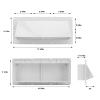 RV Range Hood, RV Vent Cover White Range Hood Sidewall Vent Cover with Lockable Clips for Trailer view 2
