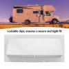 RV Range Hood, RV Vent Cover White Range Hood Sidewall Vent Cover with Lockable Clips for Trailer view 4