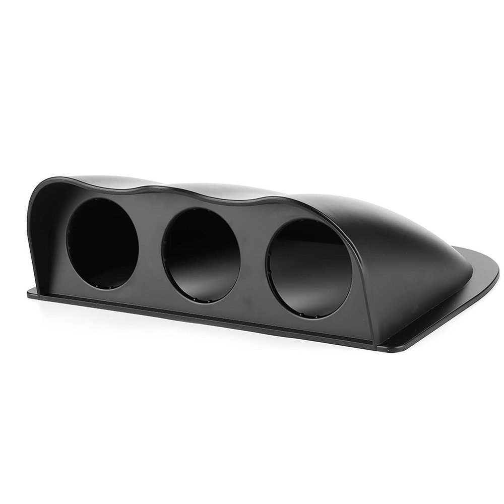 Black Gauge Pod 2 in . Triple 3 Holes for Car (Black)