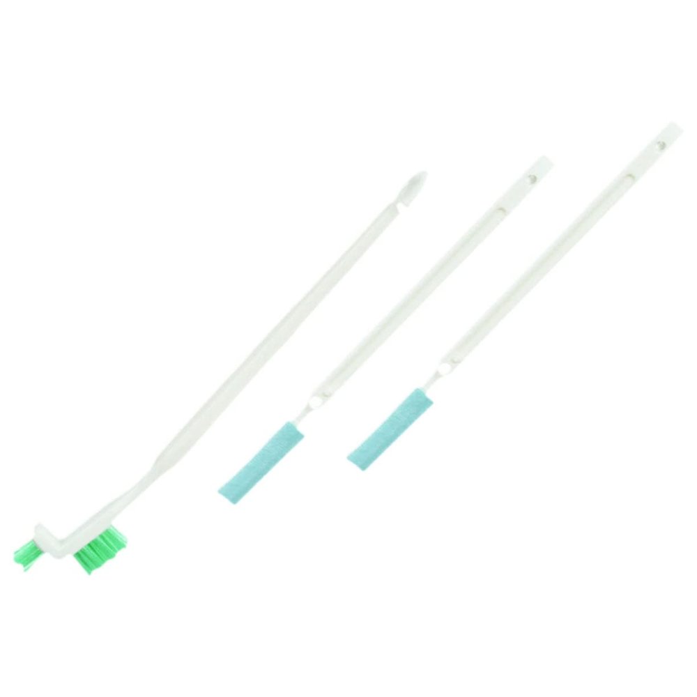 SOLUSTRE 3 Sets Crevice Brush Set Deep Detail Scrubber Water Bottle Cleaner Bottle for Cleaning Eyedropper Tool Bottle Cleaner Brush Window Cleaning White Plastic Corner Brush Baby
