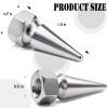 MEAJOO 6PCS Spiked Shape Tire Valve Stem Caps, Aluminum Car Air Stem Cap, Universal Dustproof Tire Valve Stem Covers for Cars, SUV, Trucks, Bikes, Motorcycles, Bicycles(Silver) view 2