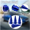 MEAJOO 6PCS Spiked Shape Tire Valve Stem Caps, Aluminum Car Air Stem Cap, Universal Dustproof Tire Valve Stem Covers for Cars, SUV, Trucks, Bikes, Motorcycles, Bicycles(Blue) view 3