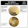 British Wire Wheel 13x7 Reverse 100 Spoke Straight Lace Wire Wheels w/ 8-Sided Hex Gold Knock Off Spinner Caps + Adapters 5x100, 5x4.25, 5x4.5 | Chrome Deep Dish Lowrider Rims | Set of 4 + Hex Wrench view 4