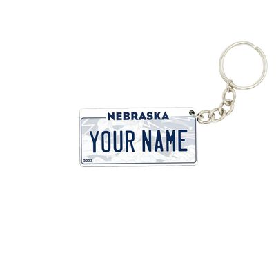 License Plate Keychain - Personalized (NEBRASKA) Multicolor