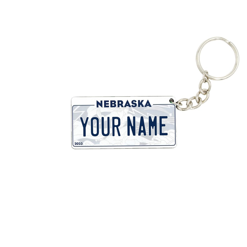 License Plate Keychain - Personalized (NEBRASKA) Multicolor