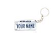 License Plate Keychain - Personalized (NEBRASKA) Multicolor view 1