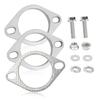 2-Bolt 3 Inch Exhaust Flange Repair Kit,Stainless Steel Exhaust System Kit with Exhaust Gasket & Exhaust Bolts,Exhaust Pipe Flange Gasket for Automotive Replacement Exhaust Flanges (3") view 1