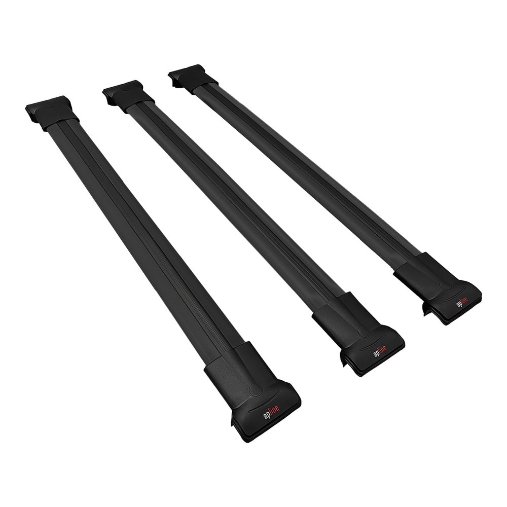 accessorypart Compatible with Opel Vivaro C (K0) 2019-2026 Fly Model Car Roof Rack Cross Bar Black Aluminium 3 Bars