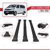 accessorypart Compatible with Opel Vivaro C (K0) 2019-2026 Fly Model Car Roof Rack Cross Bar Black Aluminium 3 Bars view 3